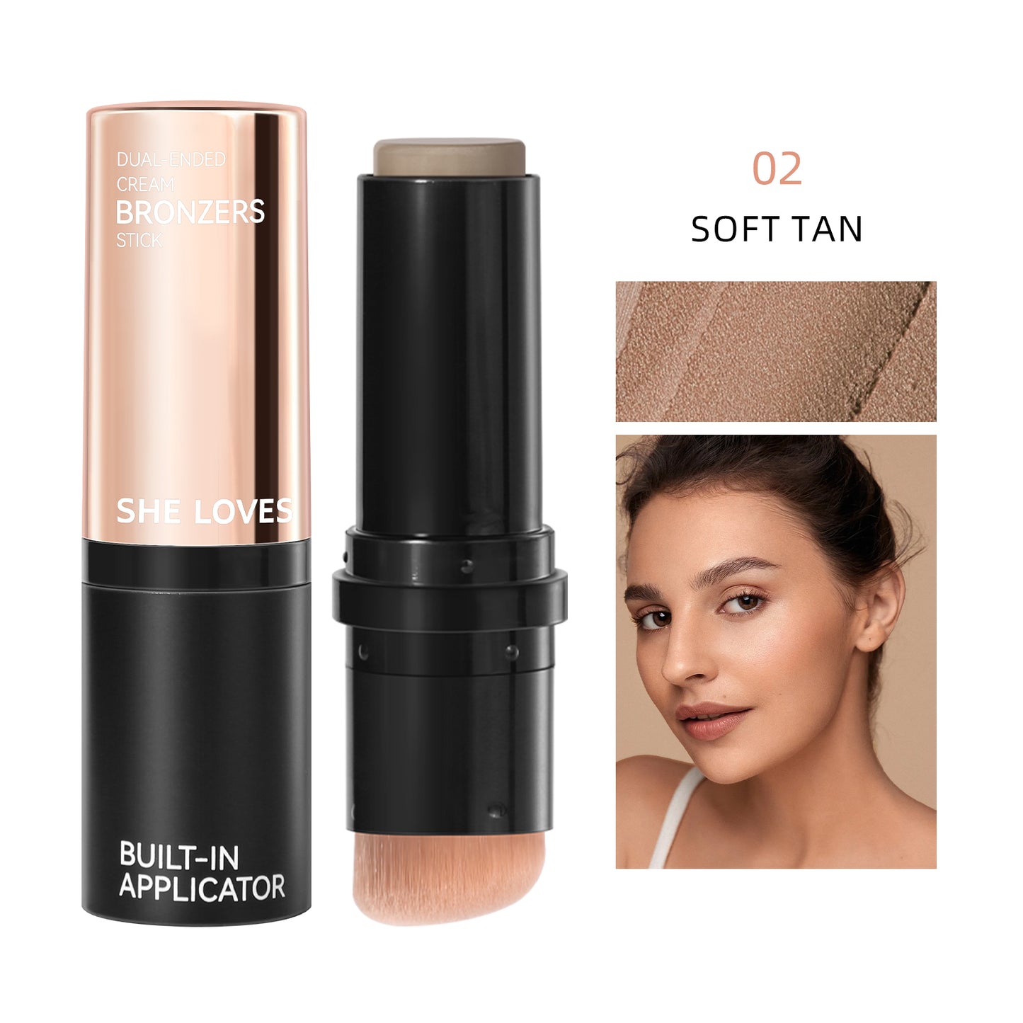 Dual-Ended Cream Bronzer Stick