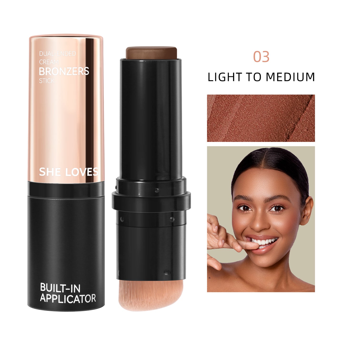 Dual-Ended Cream Bronzer Stick