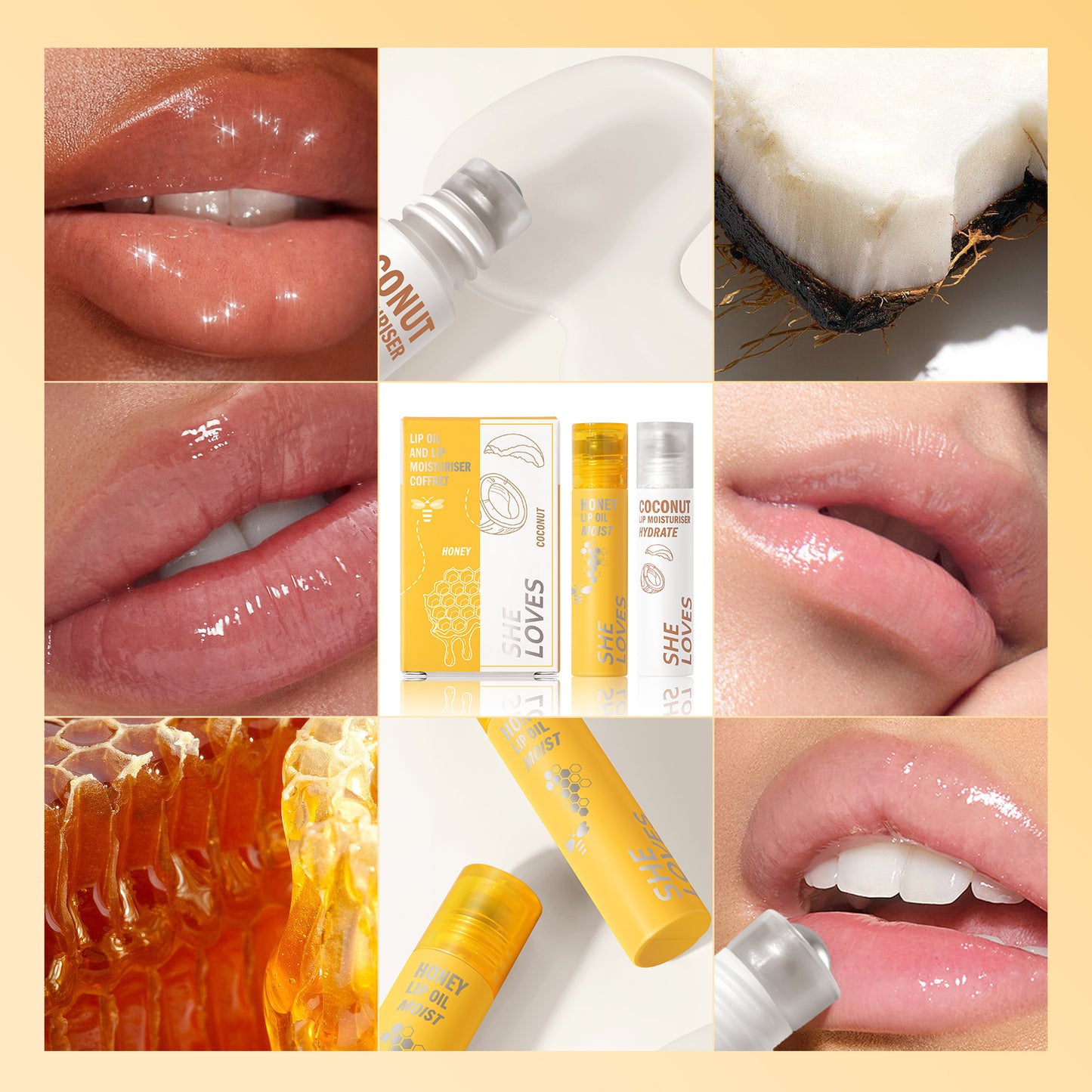 Honey and Cocunut Lip Oil Set