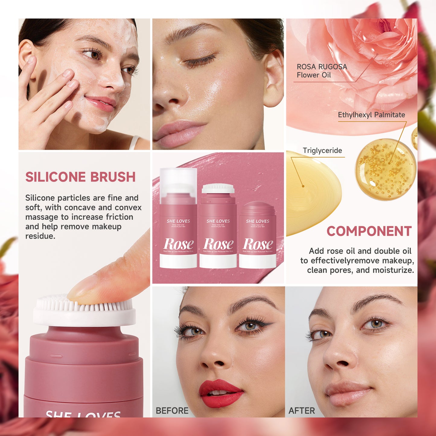 Rose Makeup Removing Stick