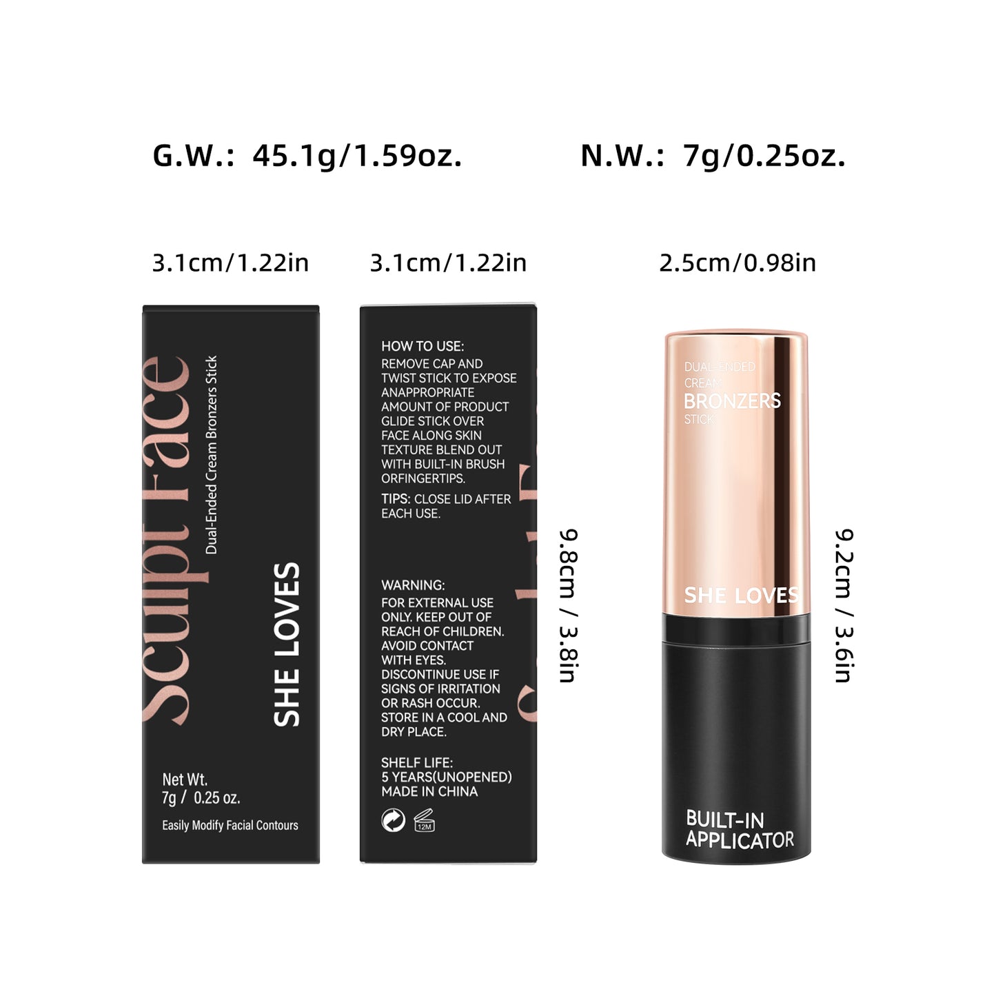 Dual-Ended Cream Bronzer Stick