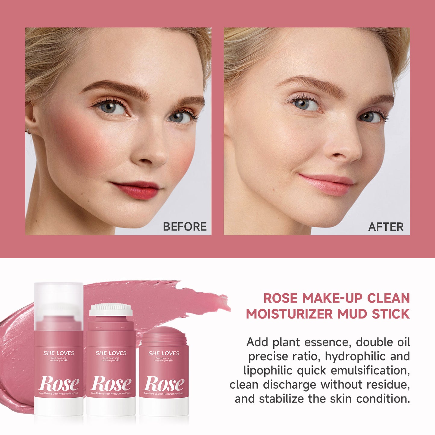 Rose Makeup Removing Stick