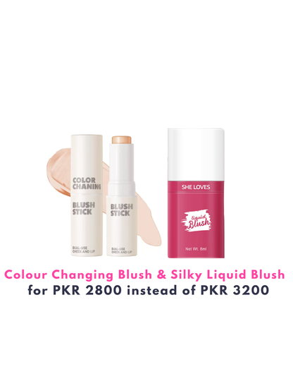 Colour Changing Blush & Silky Liquid Blush