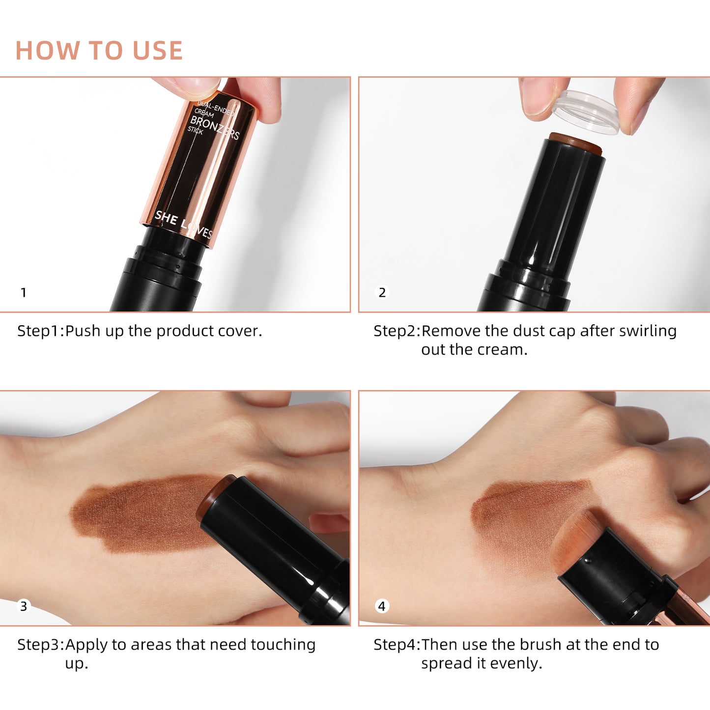 Dual-Ended Cream Bronzer Stick
