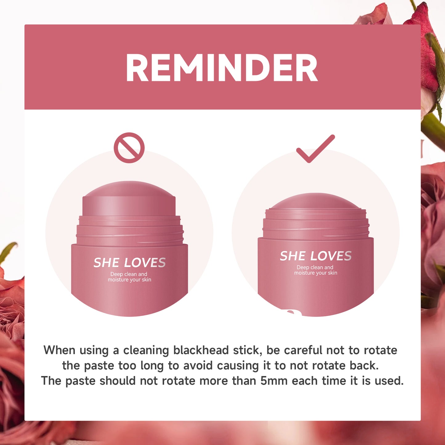 Rose Makeup Removing Stick
