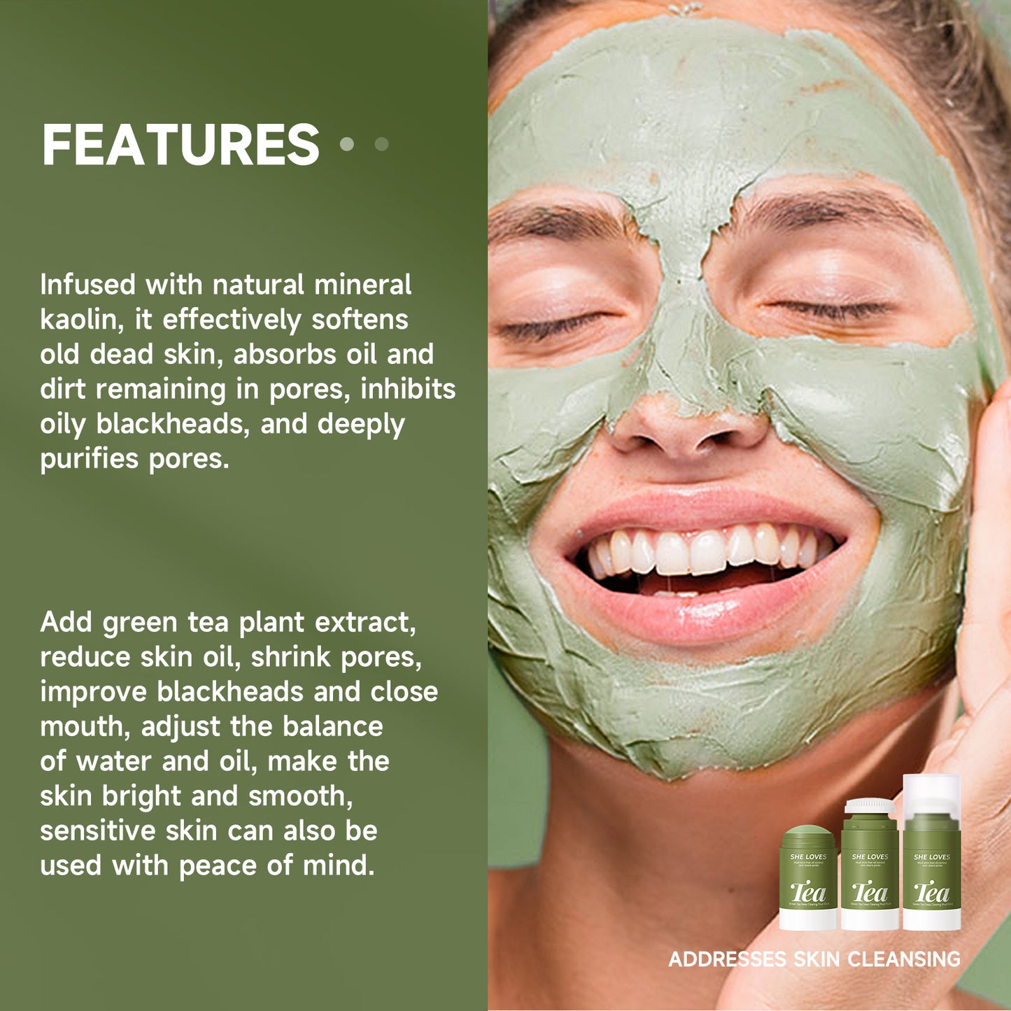 Green Tea Purifying Mud Mask Stick